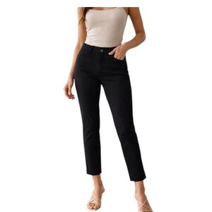 GAP Slim City Cropped Black Trousers NWT Mid Rise Size 12 (fits like a size 8)